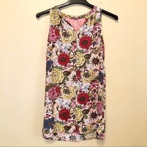 LOFT Bright Floral Shift Dress XSP
